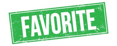 Yeşil grungy dikdörtgen mühür işareti üzerinde FAVORITE metin.