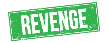 Yeşil grungy dikdörtgen damga işareti üzerinde REVENGE metin.
