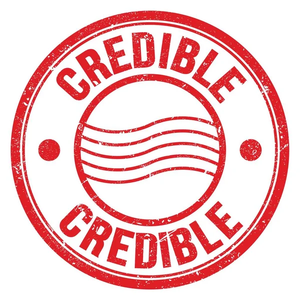 Credible Word Written Red Postal Stamp Sign — Stock Photo, Image