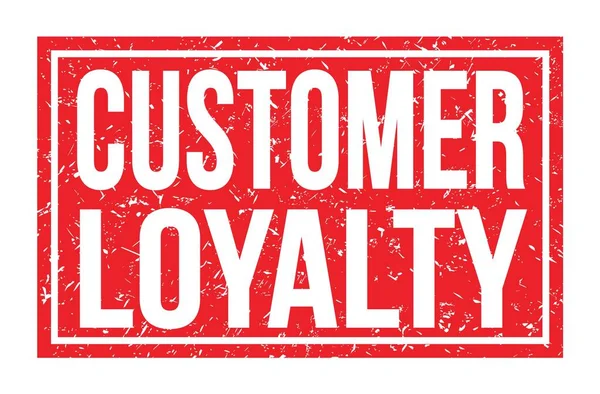 Cliente Loyalty Palabras Escritas Signo Del Sello Del Rectángulo Rojo — Foto de Stock