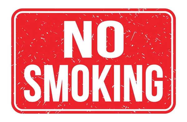 禁止吸烟 字写在红色长方形邮票上 — 图库照片