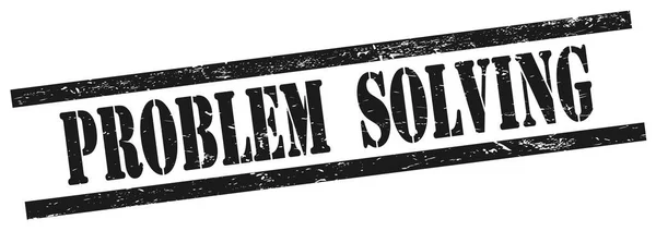 Problem Solving Text Black Grungy Rectangle Vintage Stamp — Stock Photo, Image