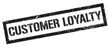 CUSTOMER Vefalı Siyah Pis Dikdörtgen damgası işareti.