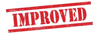 Kırmızı grungy vintage kauçuk damga üzerinde IMPROED metin.