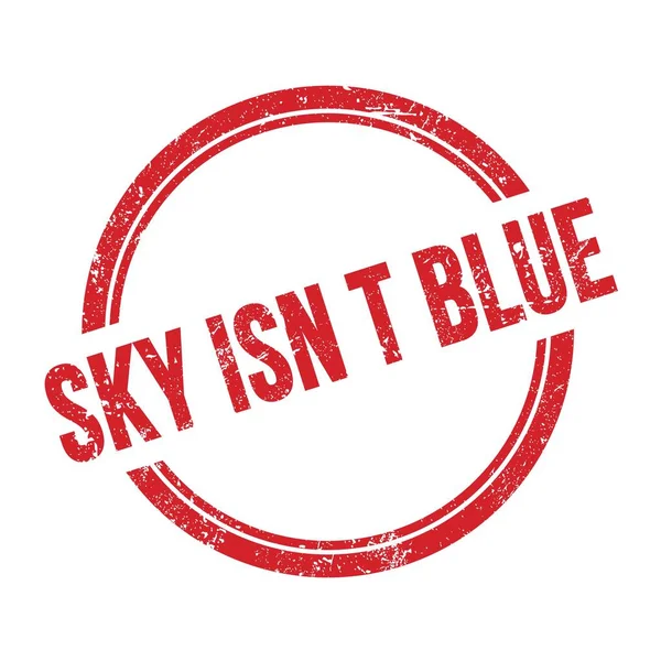 Sky Isn Niebieski Tekst Napisany Czerwonym Grungy Vintage Okrągły Znaczek — Zdjęcie stockowe