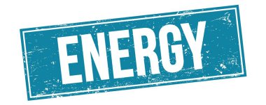 Mavi grungy dikdörtgen damga işareti üzerinde ENERGY metin.