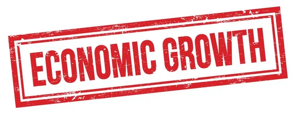 Economic Growth Tekst Rektangel Med Rød Grungy Årgang – stockfoto