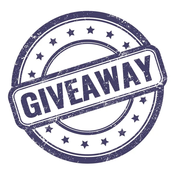 Giveaway Text Indigo Blue Grungy Vintage Rubber Stamp — Stock Photo, Image