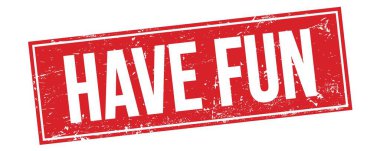 Kırmızı grungy dikdörtgen damga işareti üzerinde eğlenceli metin.