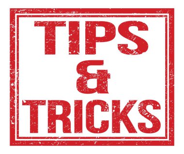 İpuçları & TRICKS, kırmızı grungy işareti üzerine yazılmış