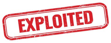 Kırmızı grungy dikdörtgen damgalı ExPLOITED metin.