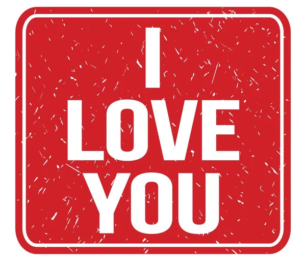 Love You 赤いヴィンテージの切手のサイン — ストック写真