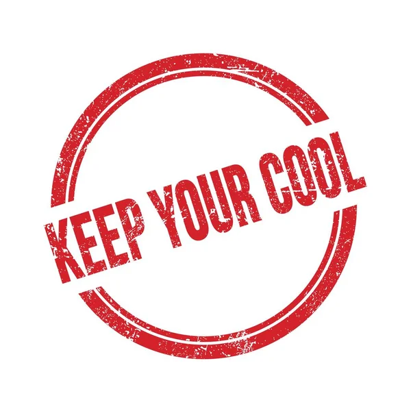 Keep Your Cool Text Written Red Grungy Vintage Stamp — Stock Photo, Image