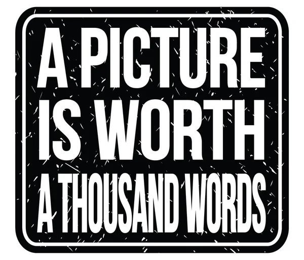 Picture Worth Thousand Words Text Written Black Stamp Sign — Stock fotografie