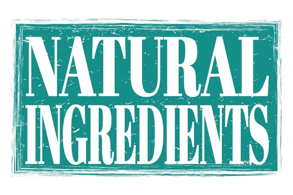 Ingredientes Naturales Palabras Escritas Signo Sello Azul Gruñón — Foto de Stock