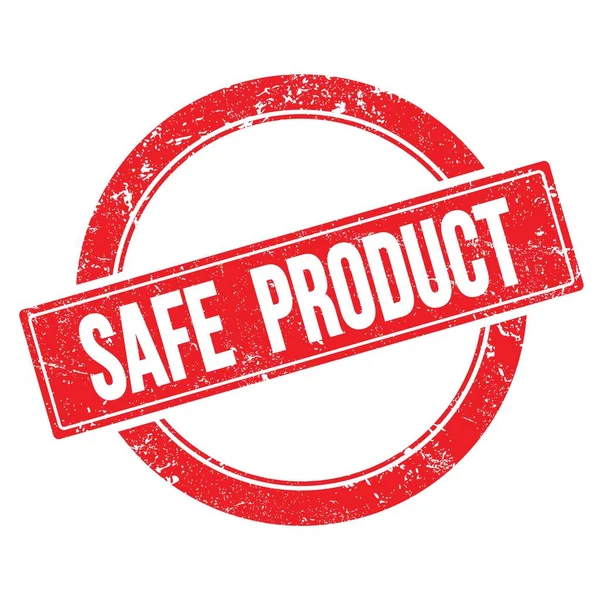 Safe Product Texto Vermelho Grungy Rodada Carimbo Vintage — Fotografia de Stock