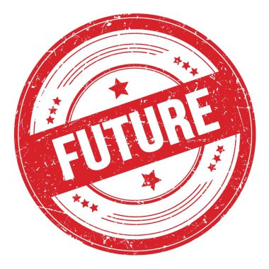 Kırmızı yuvarlak grungy desen damgası üzerine gelecek metin.