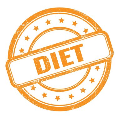 Diyet, turuncu damgayla yazılmış kelime