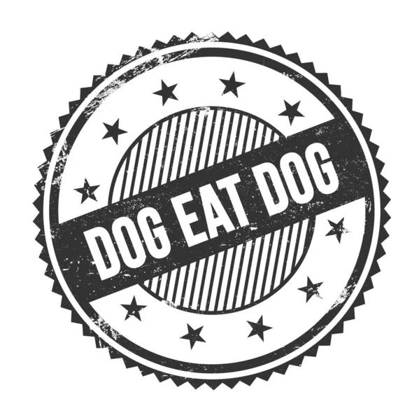 Dog Eat Dog Text Geschrieben Auf Schwarzem Grungy Zick Zack — Stockfoto