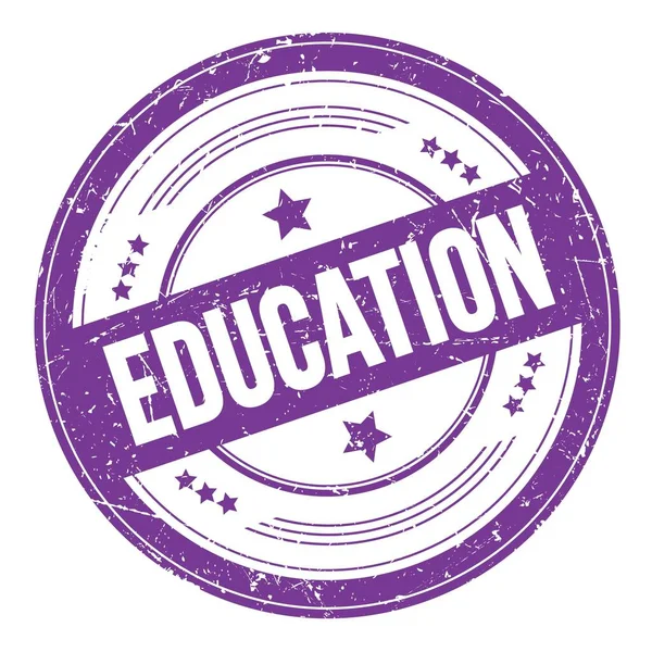 Текст Education Фіолетовій Марці Текстури Круглої Текстури Індиго — стокове фото