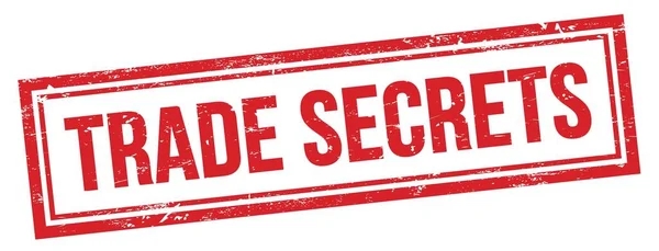 Trade Secrets Text Red Grungy Vintage Rectangle Stamp — Stock Photo, Image