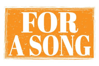 A SONG için, turuncu grungy işareti üzerine yazılmış kelimeler