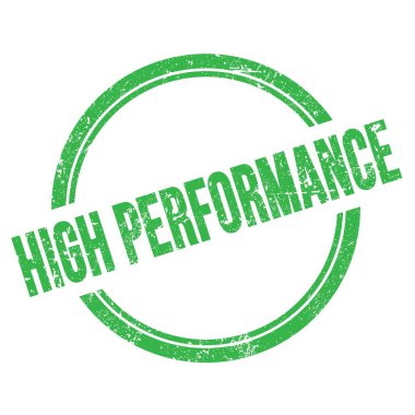 Yeşil grungy vintage yuvarlak damgalı yüksek performans metni.