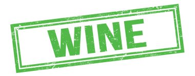 Yeşil grungy vintage dikdörtgen damgalı şarap metni.