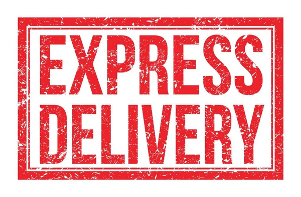 Express Delivery Woorden Geschreven Rood Rechthoek Stempel Teken — Stockfoto