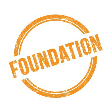 Kuruluş metni turuncu grungy vintage yuvarlak pul üzerine yazılmış.