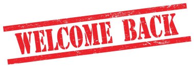 Kırmızı grungy dikdörtgen vintage damgalı hoş geldin metni.