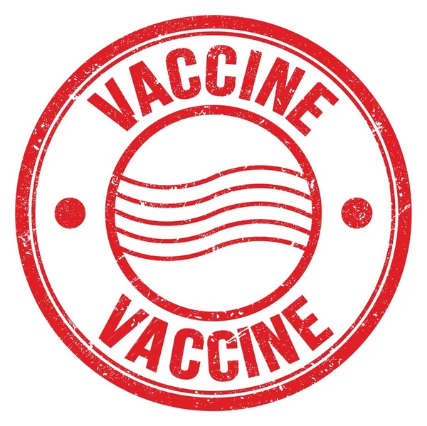 Vaccine Palavra Escrita Vermelho Redondo Selo Postal Sinal — Fotografia de Stock