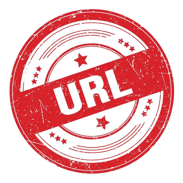 Url Text Red Grungy Texture Stamp — ストック写真