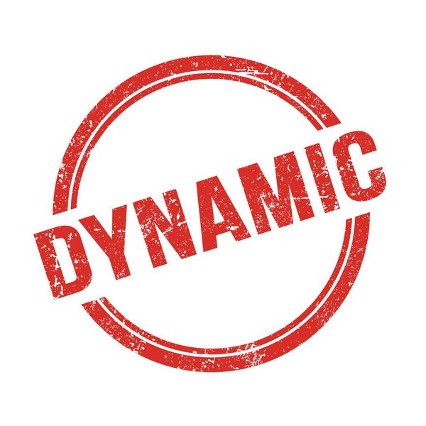 Текст DYNAMIC написан на красной граненой винтажной круглой марке.