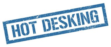 Sıcak, mavi, kirli, dikdörtgen damga işareti..