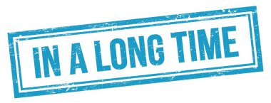 Mavi grungy vintage dikdörtgen damgalı uzun bir Time metni.