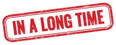 Kırmızı grungy vintage dikdörtgen damgalı uzun bir Time metni.