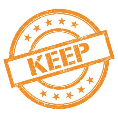 Turuncu yuvarlak vintage kauçuk damga üzerine yazılmış metni koru.