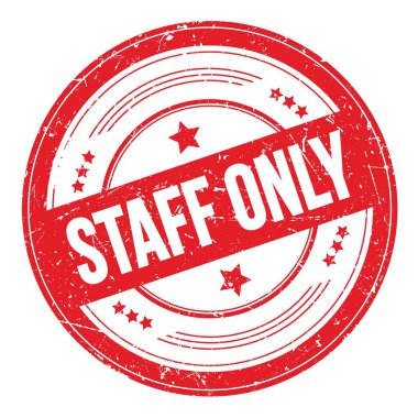 Personel metni sadece kırmızı yuvarlak biçimsiz doku damgası üzerine.