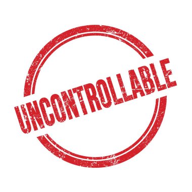 Kırmızı grungy vintage yuvarlak pul üzerine yazılmış KONTROLLABLE metin.