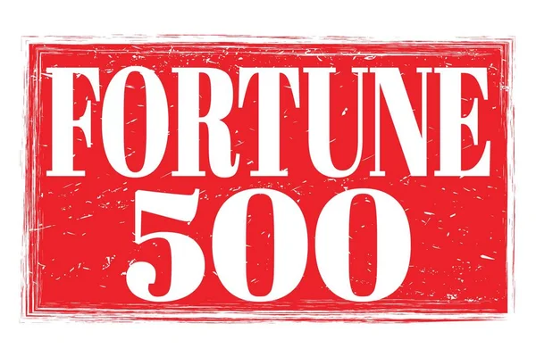 Fortune 500 Words Written Red Grungy Stamp Sign — Stock Photo, Image