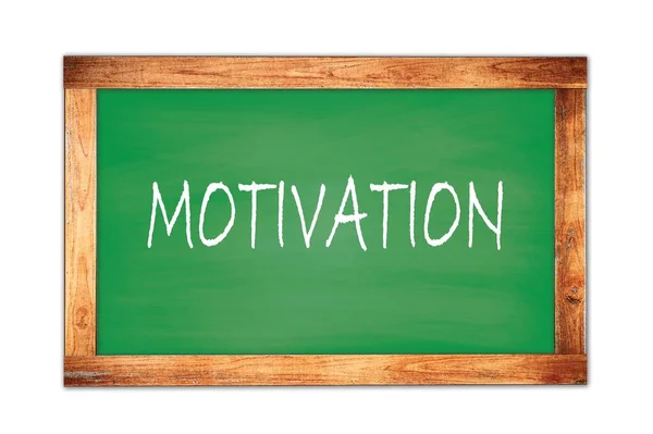 Motivazione Testo Scritto Lavagna Scuola Cornice Verde Legno — Foto Stock