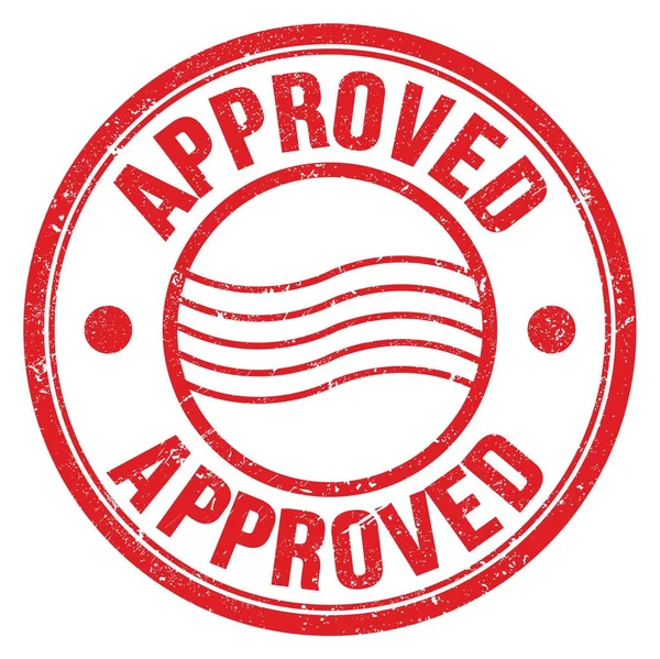 Approved Word Written Red Postal Stamp Sign — Stock Photo, Image