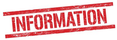 Kırmızı grungy dikdörtgen mühür işareti üzerine Bilgilendirme metni.