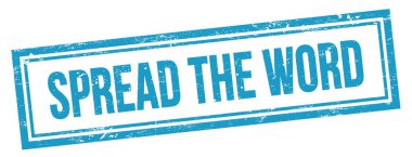 Kelime metnini mavi grungy vintage dikdörtgen damgasına yay.