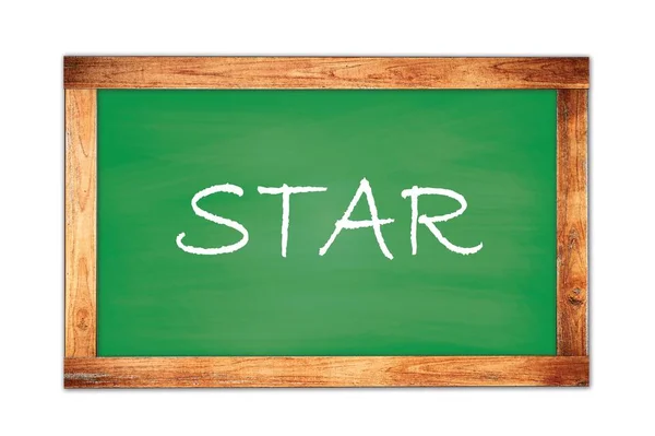 Текст Star Написаний Зеленій Дерев Яній Рамці Шкільної Дошки — стокове фото