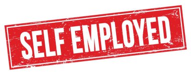 SELF Kırmızı grungy dikdörtgen mühür işareti üzerinde EMPLOYED metin.