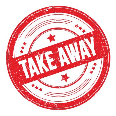 Kırmızı yuvarlak grungy desen damgası üzerine Uzaklaş metni al.