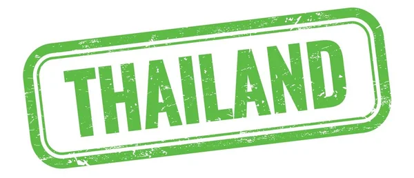 Thailand Text Green Grungy Vintage Rectangle Stamp — Stock Photo, Image