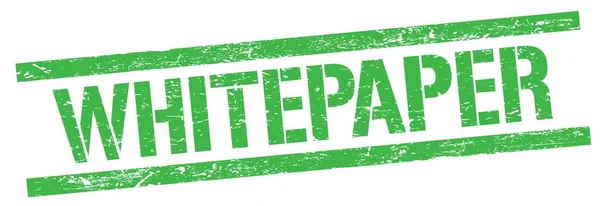 Witepaper Tekst Groene Grungy Rechthoek Stempel Teken — Stockfoto